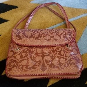 Vintage Embossed Leather Purse